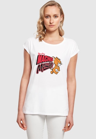T-shirt 'Tom And Jerry - Macho Mouse' ABSOLUTE CULT en blanc : devant