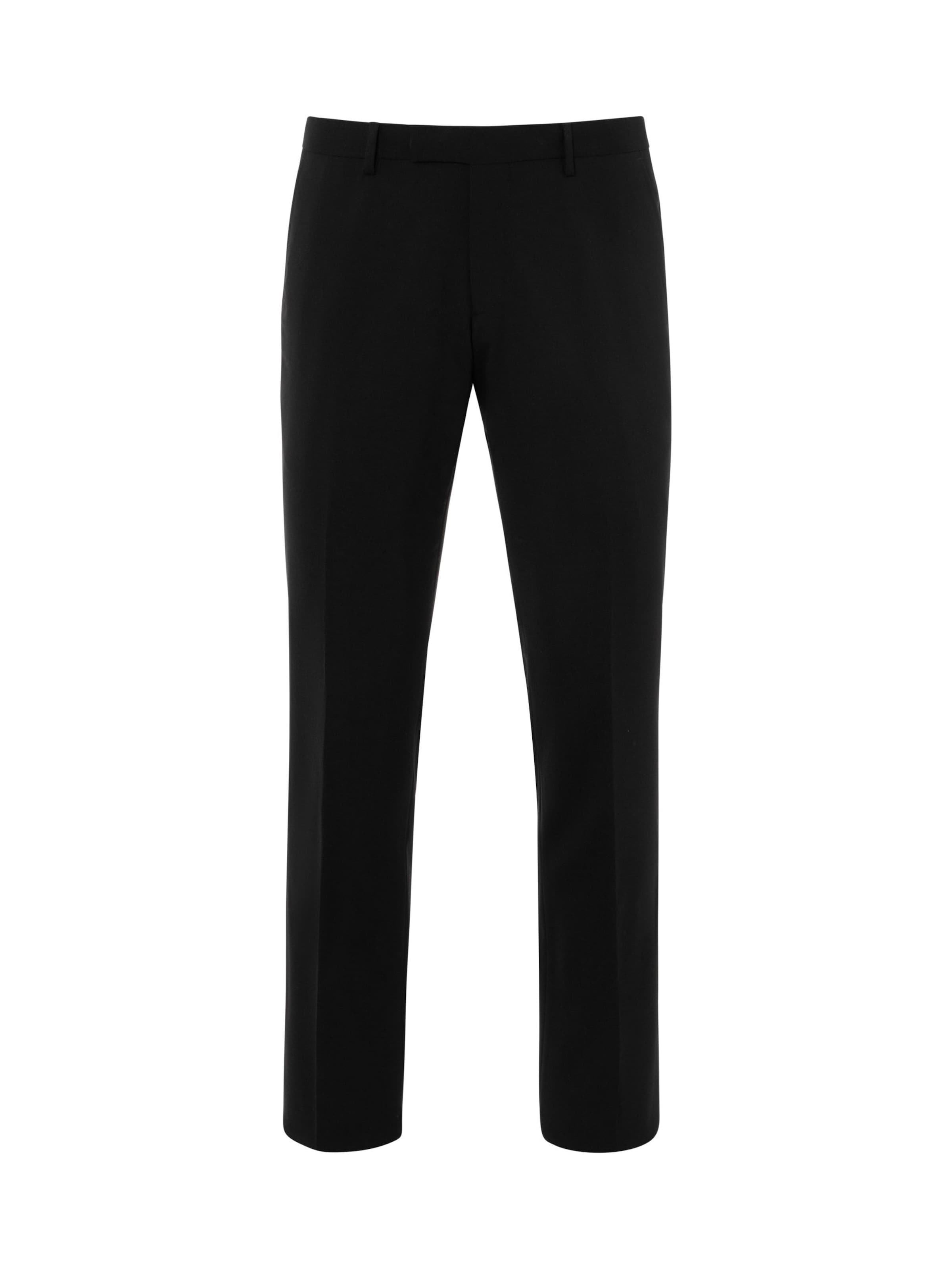 Coupe slim Pantalon à plis Thomas Goodwin en noir : devant