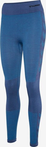 Hummel Skinny Sporthose in Blau