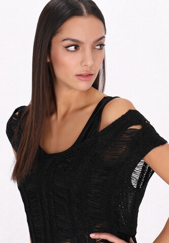 myMo ROCKS Knit dress 'Fashion Look' in Black