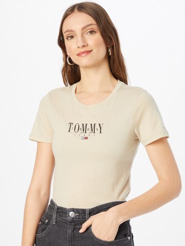 Tricou de la Tommy Jeans pe bej: față