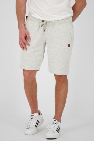 Alife and Kickin Regular Trousers in White: front