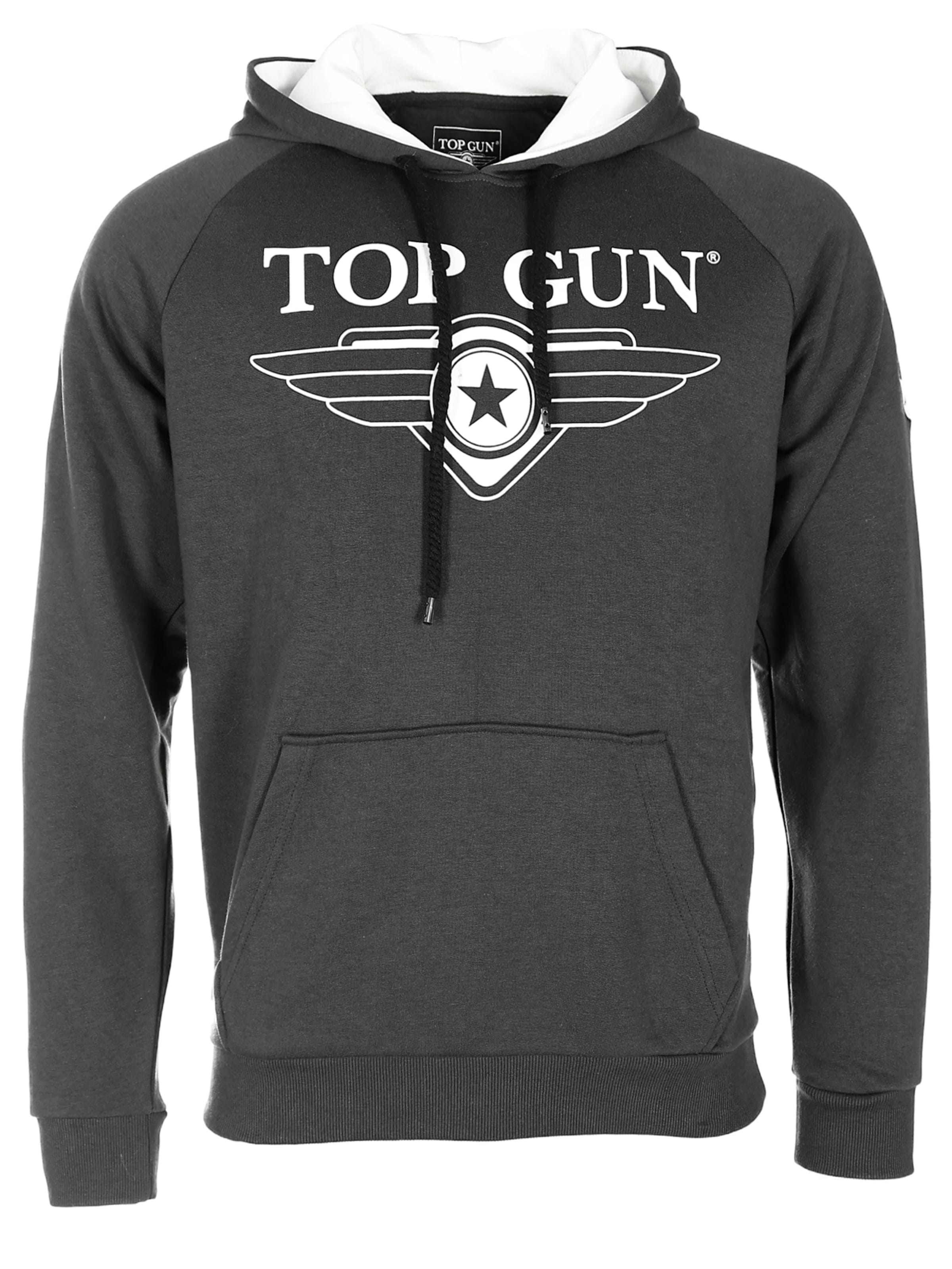 TOP GUN Sweater 'Defender' in Grey: front