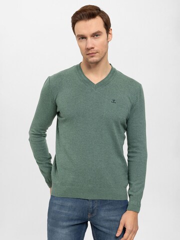 Pull-over Daniel Hills en vert : devant