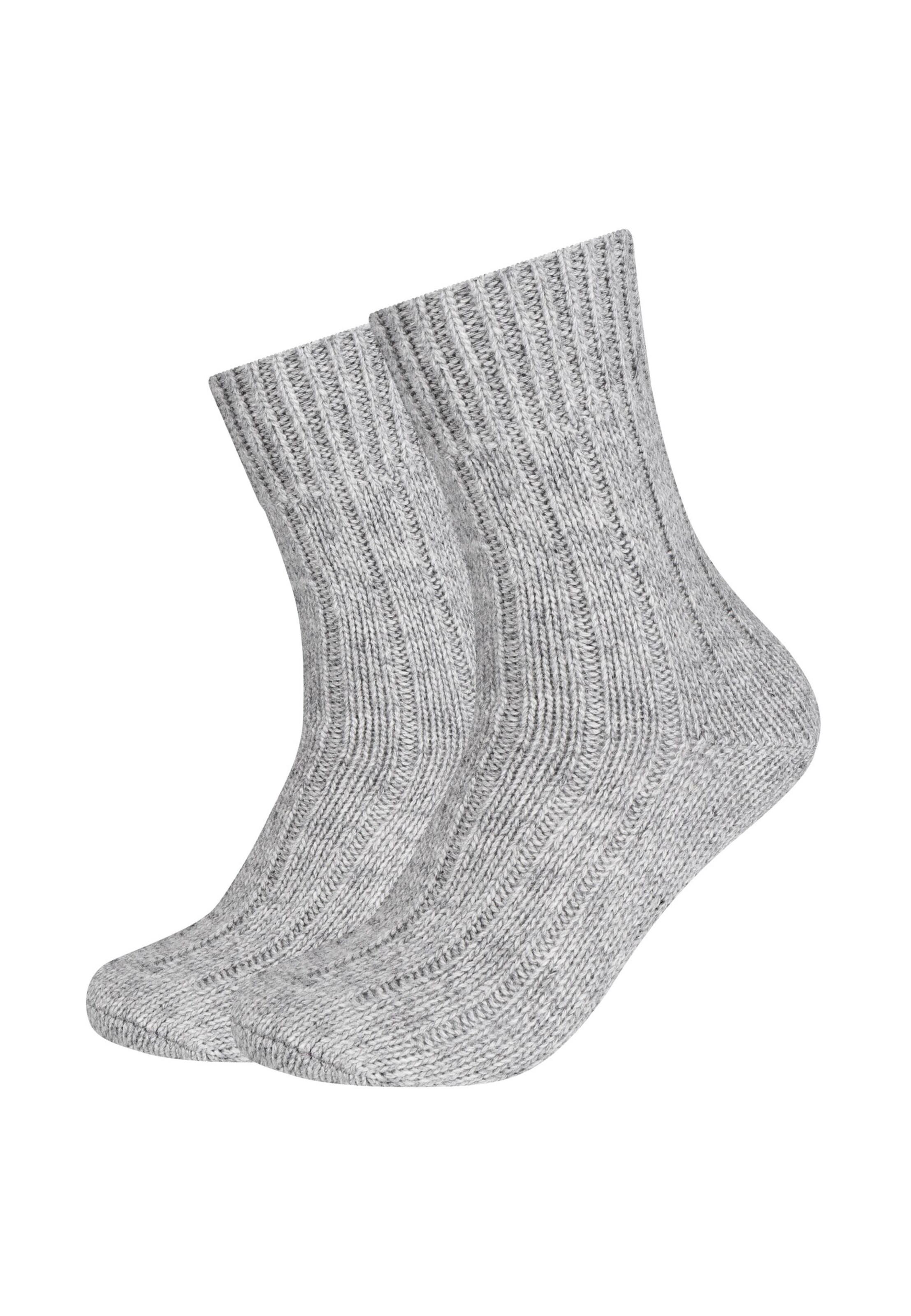 camano Socks in Grey: front