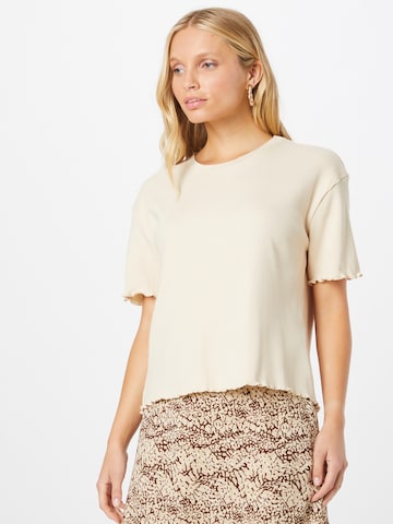 T-shirt 'Millie' Gina Tricot en beige : devant