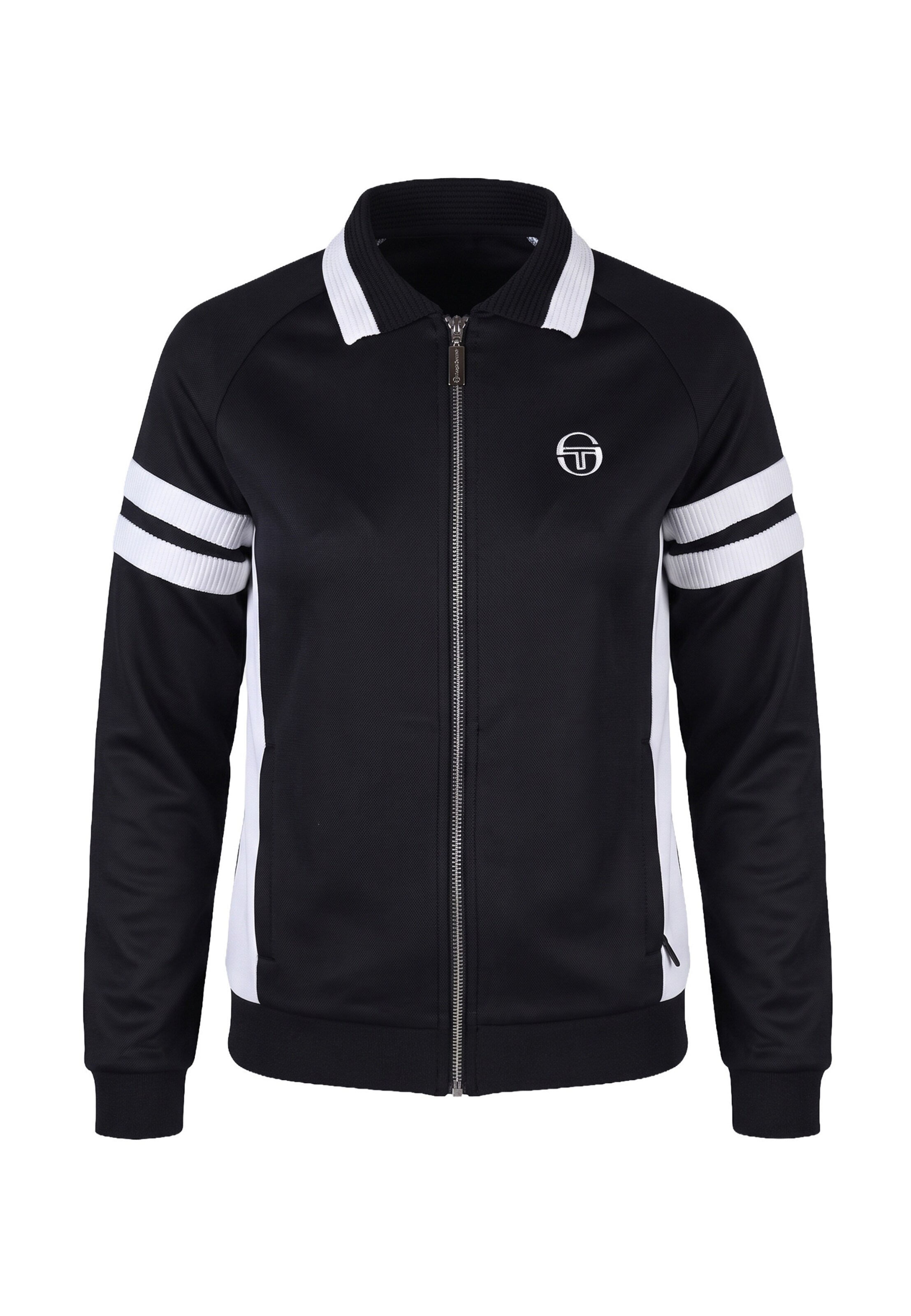 Sergio Tacchini Sweatvest 'Donatello' in Zwart: voorkant