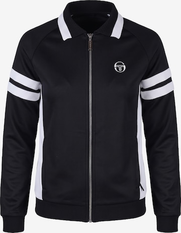 Sergio Tacchini Sweatvest 'Donatello' in Zwart: voorkant