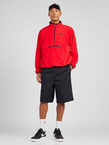 sarkans Nike Sportswear Sportisks džemperis 'Club Polar'