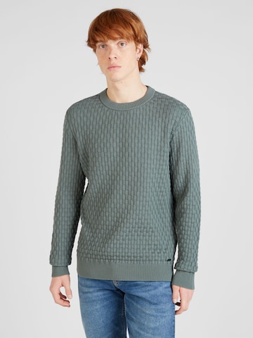 HUGO Sweater 'Stubon' in Green: front
