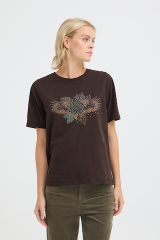 Pulz Shirt in Bruin: voorkant
