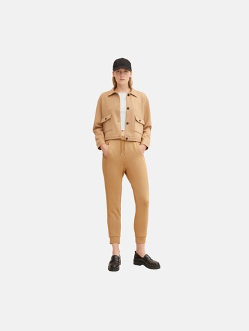 TOM TAILOR Tapered Hose in Beige