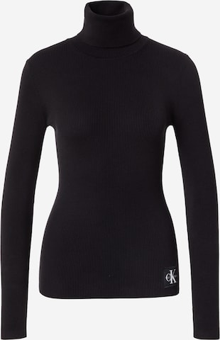 Pull-over Calvin Klein Jeans en noir : devant