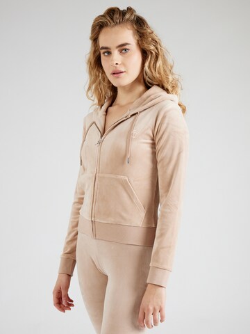 Veste de survêtement Juicy Couture en marron : devant