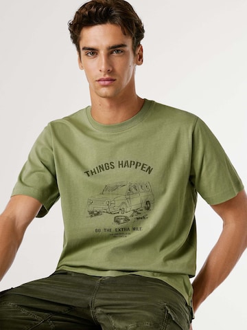 T-Shirt 'Sheldon' Pepe Jeans en vert