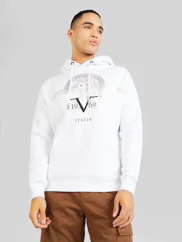 19V69 ITALIA Sweatshirt 'CLINT' i vit: framsida