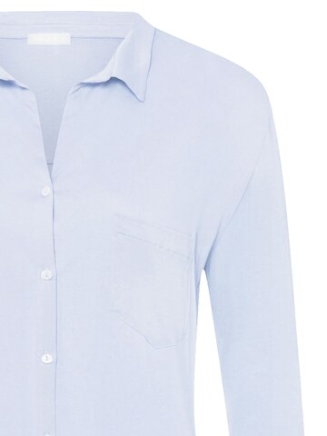 Hanro Nightgown 'Cotton Deluxe' in Blue