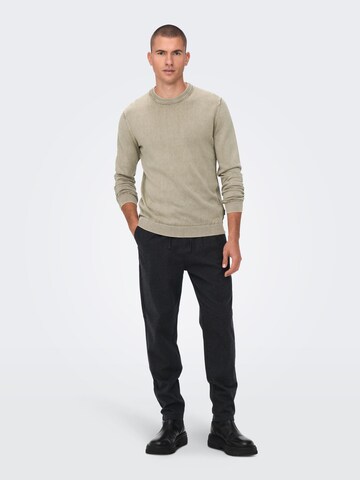 Only & Sons Sweater 'Clark' in Grey