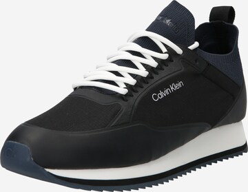 Sneaker low de la Calvin Klein pe negru: față