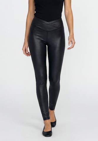 Coupe slim Leggings 'Fashion Look' MAIRE en noir : devant