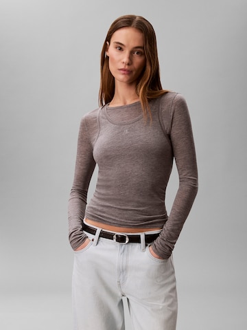 T-shirt Calvin Klein Jeans en gris : devant