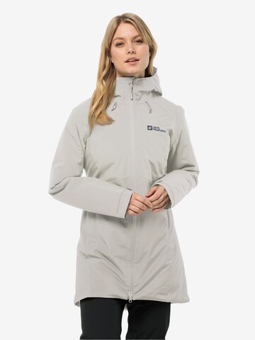 JACK WOLFSKIN Outdoorjas 'Heidelstein' in Wit: voorkant