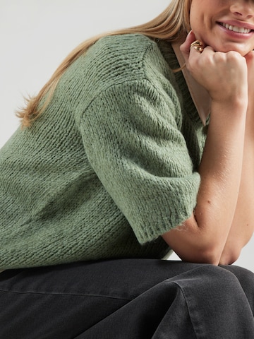 JDY Sweater 'JDYLINEA' in Green