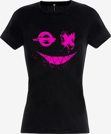 RMK Shirt 'Smily Smiley' in Black: front