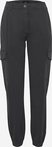 Oxmo Tapered Cargo Pants in Grey: front