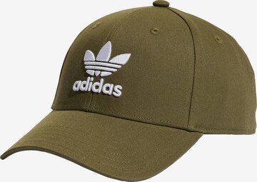 ADIDAS ORIGINALS Cap 'Trefoil' in Green: front