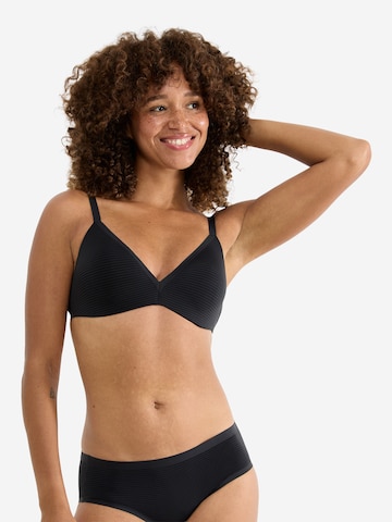 SLOGGI Push-up Bra ' Blue ZERO Feel Air THE UP ' in Black: front