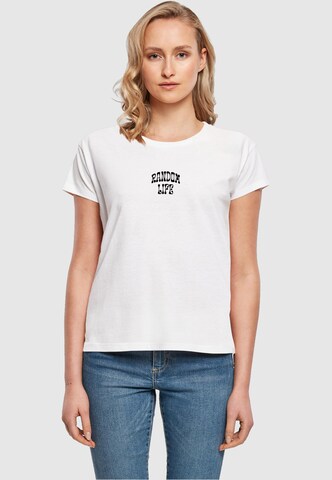Merchcode Shirt 'Random Life' in Wit: voorkant
