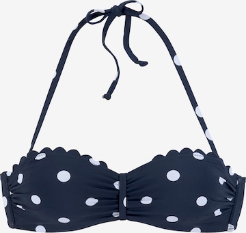 LASCANA Bandeau Bikinitop in Blauw: voorkant