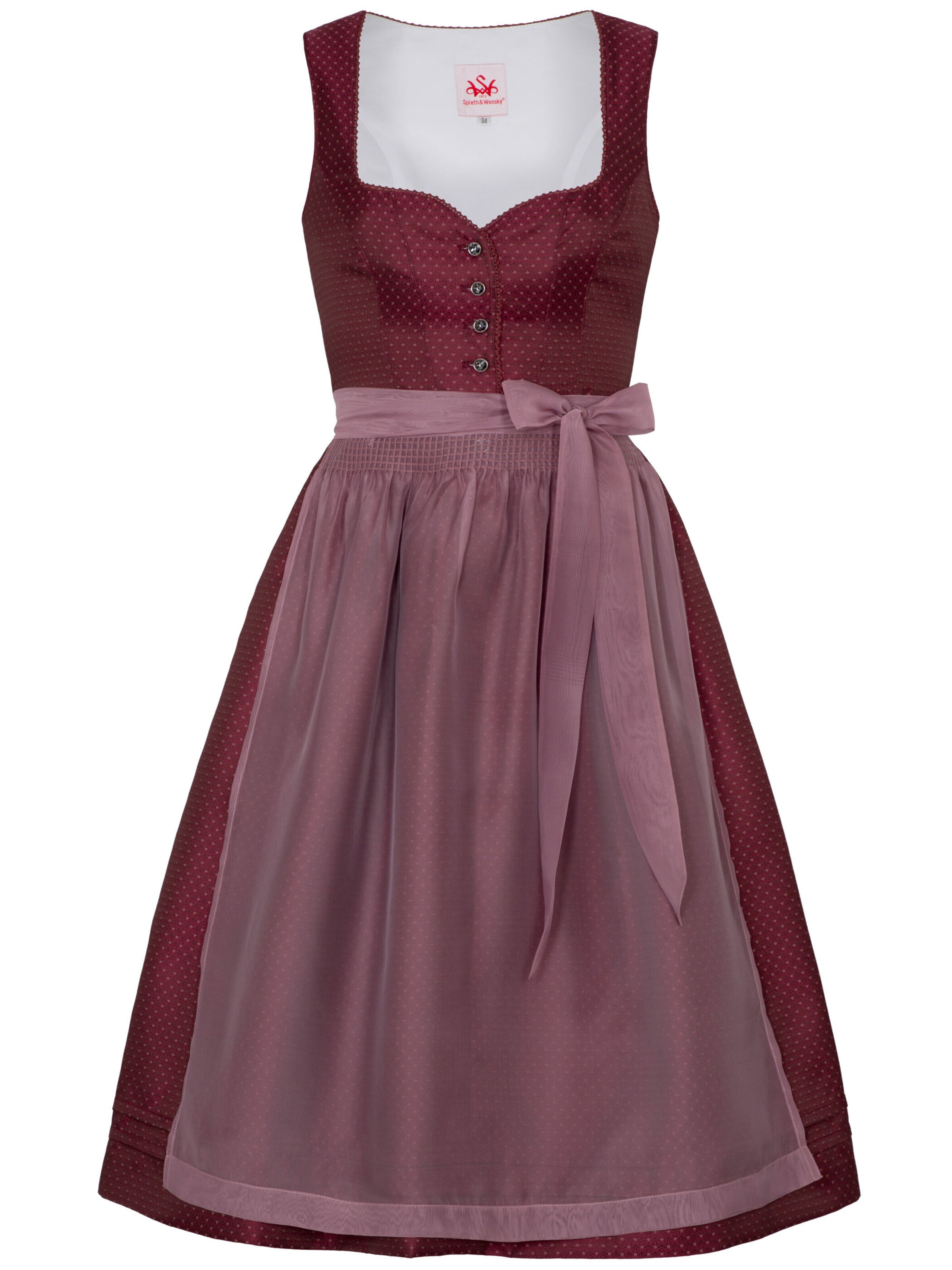 SPIETH & WENSKY Dirndl 'Flamingo' in Red: front