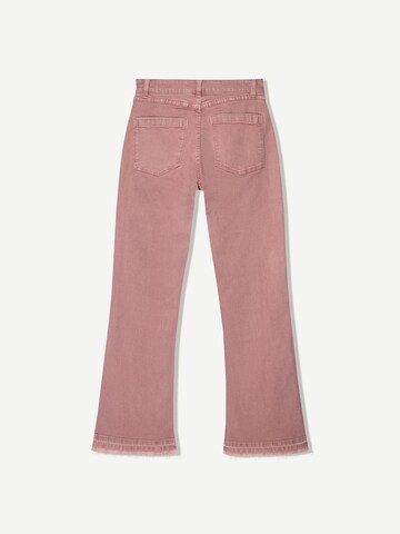 Bershka Flared Jeans in Pink