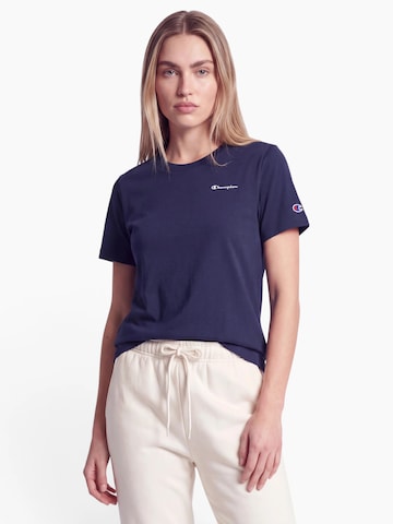 Champion Shirts i blå: forside