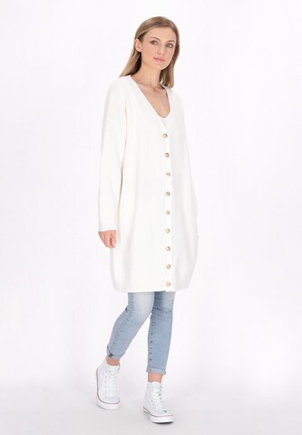 DreiMaster Maritim Strickjacke in Weiß