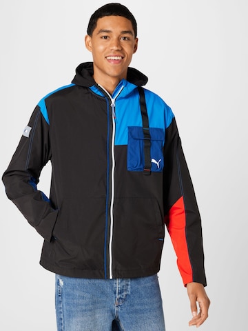 PUMA Athletic Jacket 'BMW' in Black: front