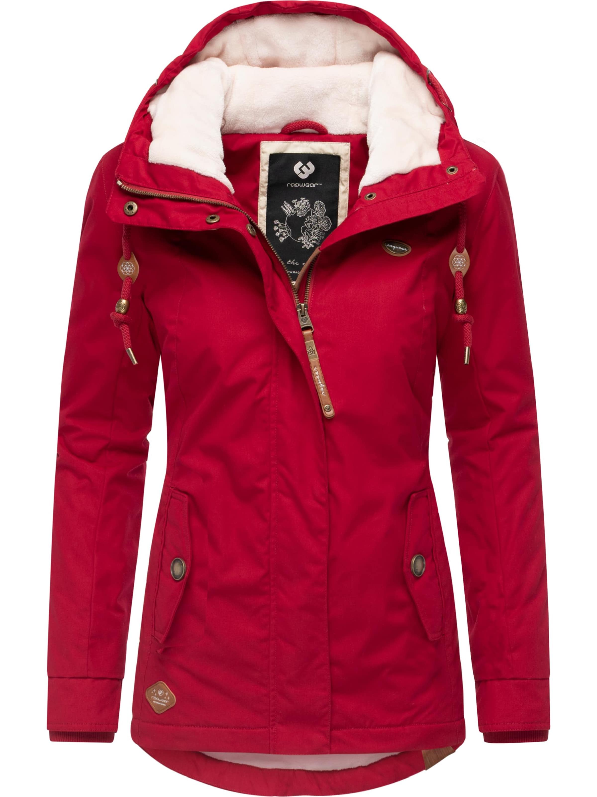 Ragwear Winter jacket 'Monade' in Red