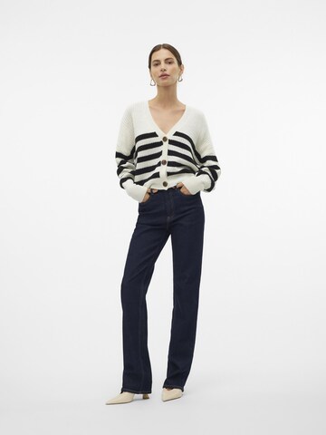 VERO MODA Πλεκτή ζακέτα 'VMLEA' σε λευκό