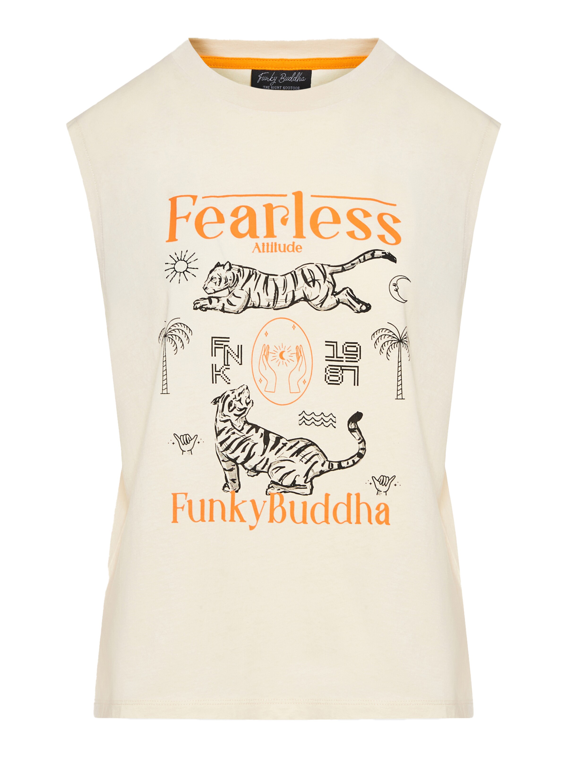 Funky Buddha Tričko - Béžová: predná strana