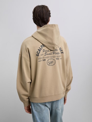 Scalpers Sweatshirt 'Sctimeoffhoodie' in Braun