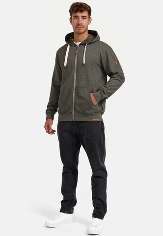 INDICODE JEANS Zip-Up Hoodie ' Baustian ' in Green