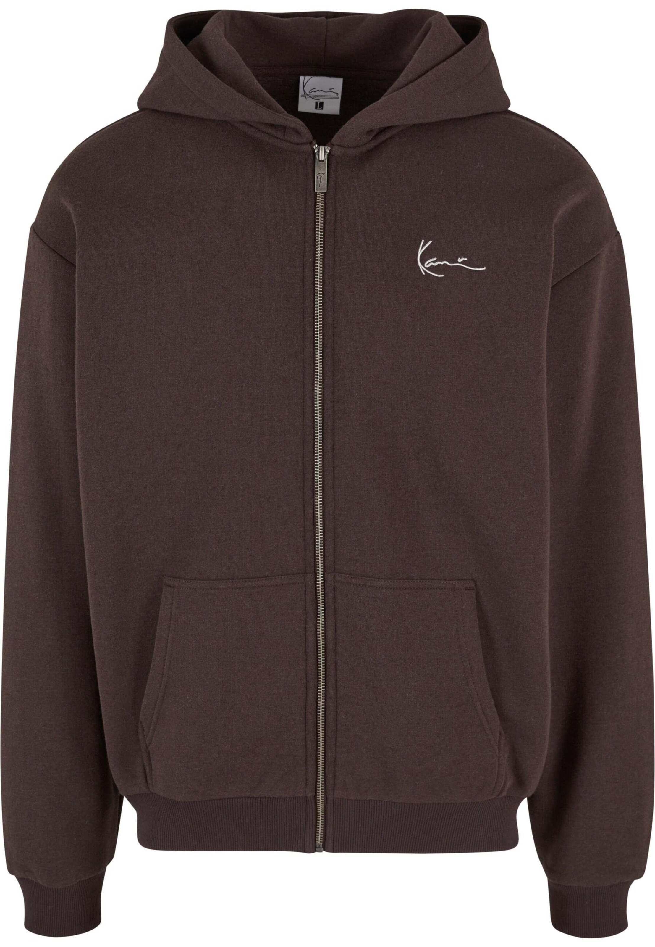 Veste de survêtement Karl Kani en marron : devant