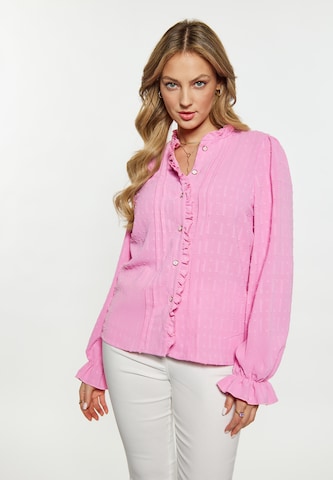 faina Blouse in Roze: voorkant