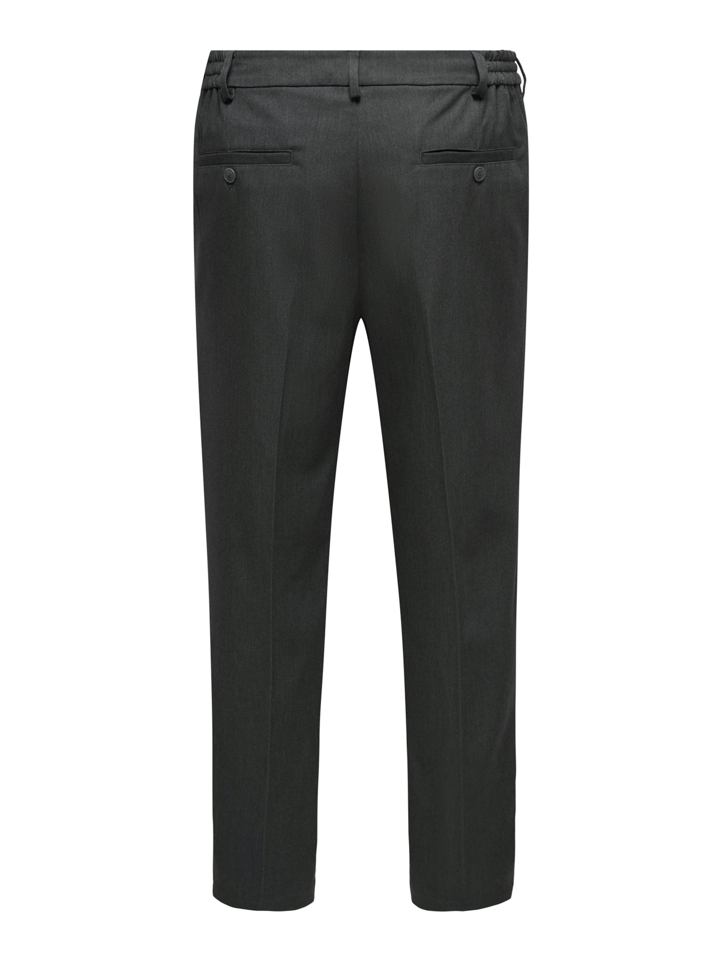 Only & Sons Tapered Pleat-front trousers 'ONSMIRO' in Grey