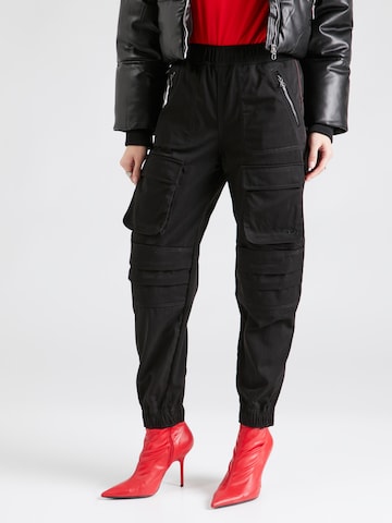 DIESEL Tapered Cargo Pants 'MIRT' in Black: front