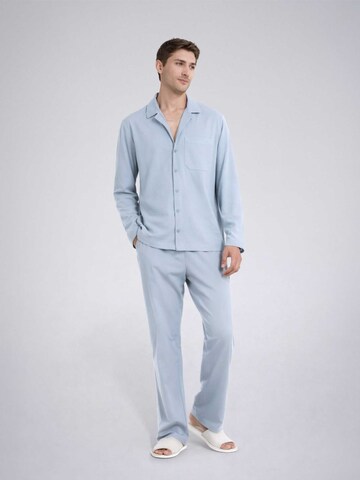 PANTONECLO Pyjama lang 'Pantoneclo Men’s Nightwear Set'‌ in Grau