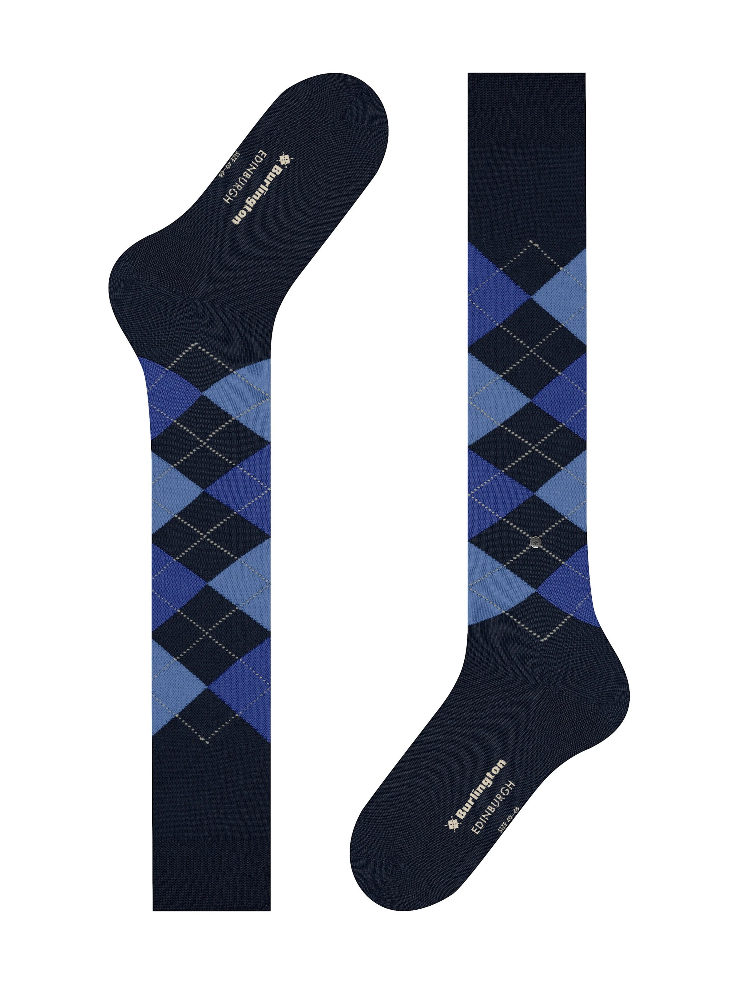 BURLINGTON Knee High Socks 'Edinburgh' in Blue