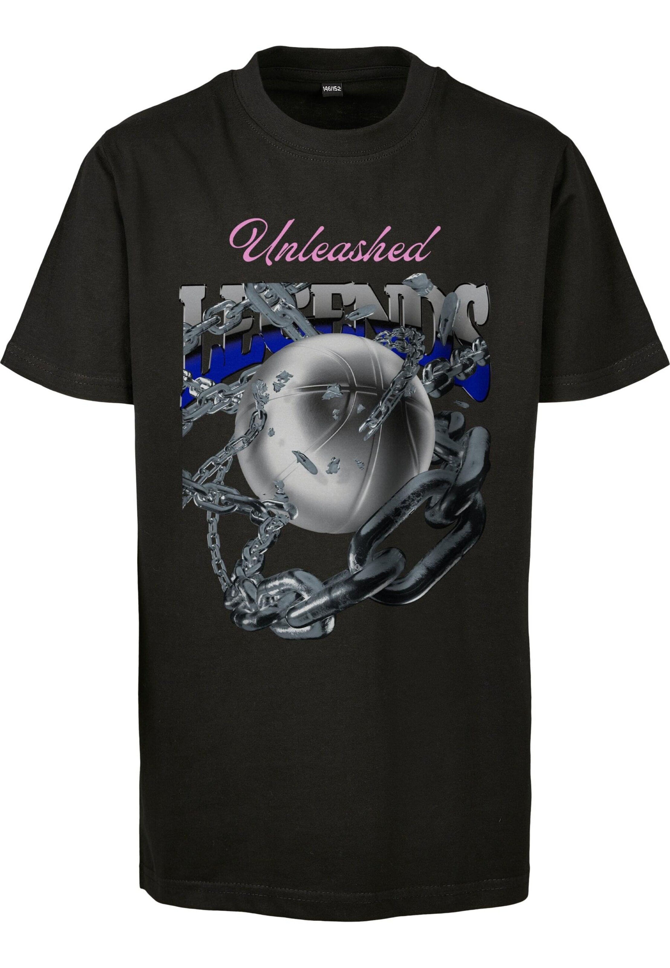 Mister Tee Shirt 'Unleashed Legends' in Zwart: voorkant